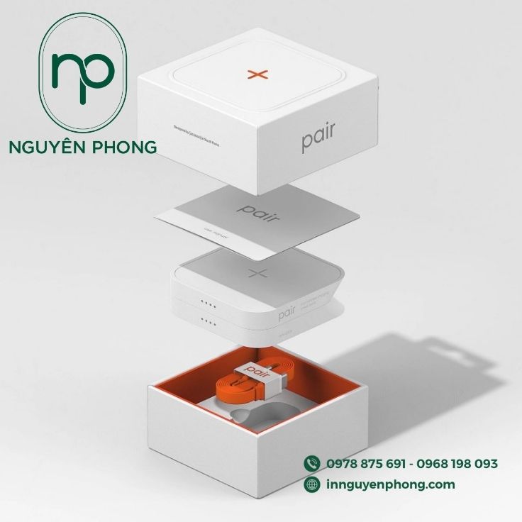 Mẫu hộp giấy đựng sạc dự phòng cao cấp 